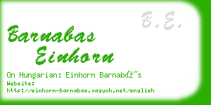 barnabas einhorn business card